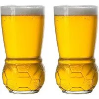 OEM - Bierpul - voetbalglas 450 ml - helder glas voor bier, frisdrank en cocktails - voor wedstrijdavond en voetbalfeest - Wereldkampioenschapsthema