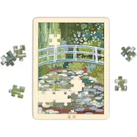 Hape Monet Water-lily Garden Puzzle 49 Pieces Groen Kinderen