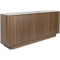 Housecraft living Almira Dressoir Hoog 180 cm Hout/ Marmerlook Walnootkleur