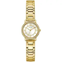 GUESS Analoog horloge 'Lady G' goud / transparant / wit