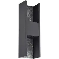 LUCANDE LED-wandlamp buiten Lavrin, zwart, Aluminium, Modern, LED wandlamp buiten