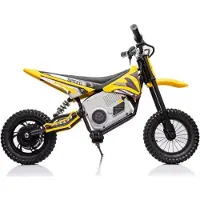 Leantoys Elektrische auto, batterijauto, motocrossfiets, model A9901, geel