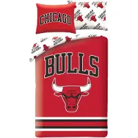 Chicago Bulls Dekbedovertrek 140 x 200 cm - 70 x 90 cm - polyester - rood