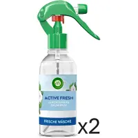Air Wick 2 x Active Fresh Luchtverfrisser Spray Fresh Laundry – 237 ml – Aerosolvrije Roomspray met Natuurlijke Essentiële Oliën