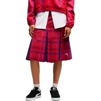 Puma T7 Geplooide Tartan midirok voor Dames, Maat M