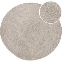 Axi Corfu Buitenkleed, rond, beige/rosa - Geschikt voor buiten én binnen / Buitenkleed gemaakt van gerecyclede PET-flessen - 180 x 180 cm / Dikte: 5 mm