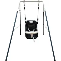 Axi Baby Schommel met metalen Frame & Zitje in Antraciet/Crème | Babyschommel voor buiten voor baby's vanaf 9 maanden