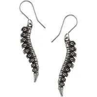 Alchemy Gothic - Gothic Oorbellen - Spine Earring - voor Vrouwen - zilverkleurig - Maat Standard