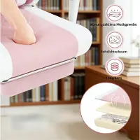HAUSS SPOLE Ergonomische Draaibare Bureaustoel Met Massage Lendenkussen Ademende Mesh Verstelbare Rugleuning Roze Wit