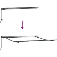 vidaXL Uitschuifbare luifel Taupe 3,5 x 2 m Stof