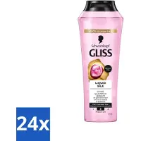 Schwarzkopf 24 x - Shampoo - Liquid Silk - Voor Glanzend en Zijdezacht Haar - 250 ml - Glans Shampoo - Zijdezacht Haar - Haarverzorging - Siliconenvrije Shampoo - Natuurlijke Shampoo