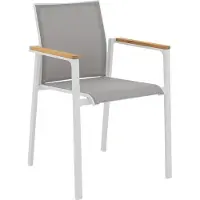 Goossens Tuinstoelen Ponza - Kunststof - grijs - 57 x 86 x 58 cm - Stapelbaar