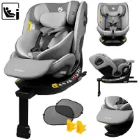 Tulano Loom 45 i-Size Autostoel 360° Draaibaar - Meegroeiend Kinderzitje met Isofix (40-150 cm) - Grijs