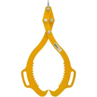 Baumarktplus TRUTZHOLM Bosbouwtang 1000kg - Voor Boomstammen tot 640mm - Heftang Met 2 Spandoorns - Sleeptang Achtertang Signaalgeel