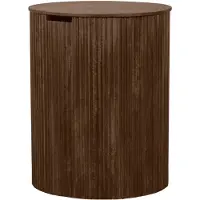 Lewis & Loft Bijzettafel Lonne - FSC mangohout - Met opbergruimte - ⌀40 cm - Bruin