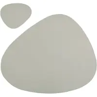 Krumble Placemat en onderzetter set - PU Leer - Zilver