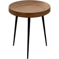 Lewis & Loft Bijzettafel Luus - FSC Mangohout - Rond ø46 cm - Mat bruin
