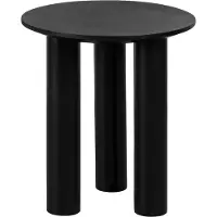 Lewis & Loft Bijzettafel Lian - FSC Mangohout - Rond ⌀40 cm - Zwart