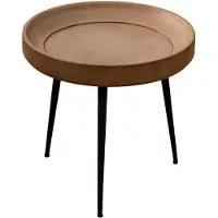 Lewis & Loft Bijzettafel Luus - FSC Mangohout - Rond ø40 cm - Mat bruin