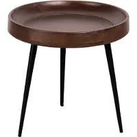 Lewis & Loft Bijzettafel Luus - FSC Mangohout - Rond ø40 cm - Walnoot bruin