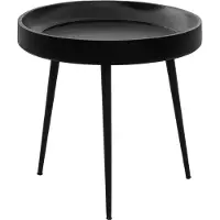 Lewis & Loft Bijzettafel Luus - FSC Mangohout - Rond ø40 cm - Zwart