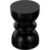 Lewis & Loft Bijzettafel Luis - Gestapeld - FSC mangohout - Rond ⌀35 - Zwart