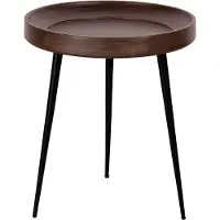 Lewis & Loft Bijzettafel Luus - FSC Mangohout - Rond ø46 cm - Walnoot bruin