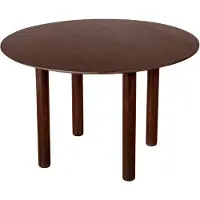 Lewis & Loft Eettafel Lian - Rond ⌀120 cm - FSC-gecertificeerd mangohout - Walnoot bruin