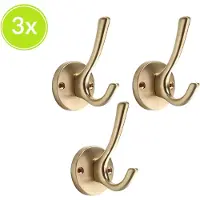 XIVADA Kapstokhaak Zena - Inclusief schroefset - Goud - Set van 3