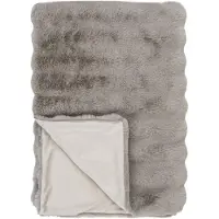 QUVIO Zachte plaid - Polyester - 130x180 cm - Grijs