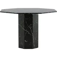 QUVIO Eettafel - Zwart marmerpatroon - Elegant en duurzaam ontwerp