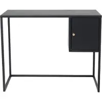 QUVIO Zeno Bureau Zwart - Stijlvol en Functioneel - Industrieel Design