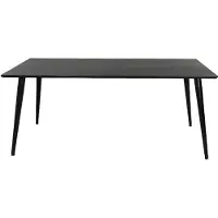 QUVIO Eettafel Harbor - Zwart Fineer - Duurzaam en Elegant Design