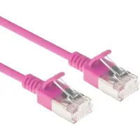 ACT DC7410 LSZH U/FTP CAT6A Datacenter Slimline Patchkabel Snagless | RJ45 Connectoren | Roze | 10 meter
