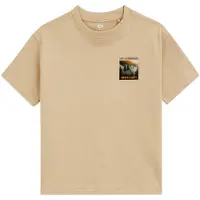 We fashion Shirt beige / lichtgrijs / oranje / zwart