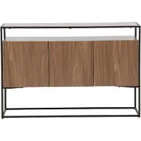 QUVIO Kast - Veelzijdige Opbergruimte - Zwart Walnoot MDF - Modern Design