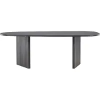 QUVIO Eettafel Taro - Zwart MDF - 220x100 cm - Tijdloos Design