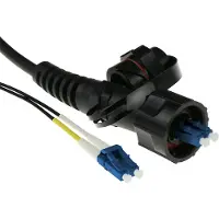 ACT 30 meter singlemode 9/125 OS2 duplex fiber patch kabel met LC en IP67 LC connectoren