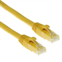 ACT Gele 5 meter U/UTP CAT6A patchkabel snagless met RJ45 connectoren