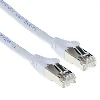 ACT Witte 20 meter SFTP CAT6A patchkabel snagless met RJ45 connectoren