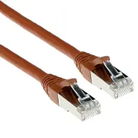 ACT Bruine 2,00 meter SFTP CAT6A patchkabel snagless met RJ45 connectoren