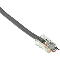 ACT TD168B RJ45 (8P/8C) CAT6 Easyconnect Unshielded Modulaire Doorsteek Connector | Ronde Kabel | Massieve of Soepele Aders | 8 stuks