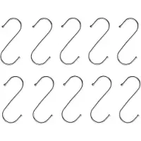 QUVIO Ophanghaken - Zilver - 9,5 cm (h) - 10 stuks
