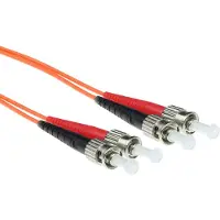 ACT RL1503 Glasvezel Duplex Patchkabel | LSZH | Multimode | 50/125 | OM2 | ST Connectoren | 3 meter
