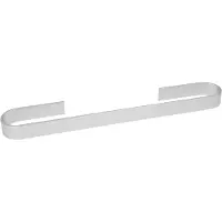 QUVIO Handdoekhouder platte stang met ronding - 45 cm - Zilver