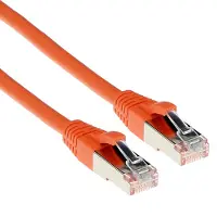 ACT Oranje 15,00 meter SFTP CAT6A patchkabel snagless met RJ45 connectoren