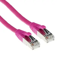 ACT FB2415 SFTP CAT6A Patchkabel Snagless | RJ45 Connectoren | Roze | 15 meter