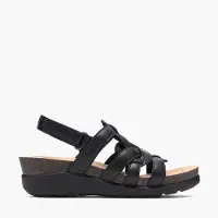 Clarks Dames Calenne Gracie Sleehak Sandalen Black Combi