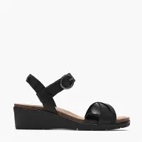 Clarks Dames Kacha Twist Sandalen Black Leather