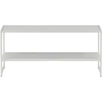 QUVIO Bijzettafel Wit - Scandinavisch Design - Praktische Opbergruimte